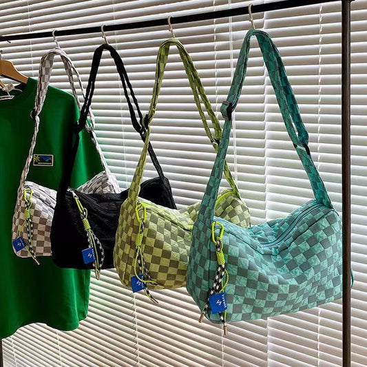 Harajuku Temperament Fashion Tide Tooling Color Contrast Large Capacity Student Class Crossbody Bag