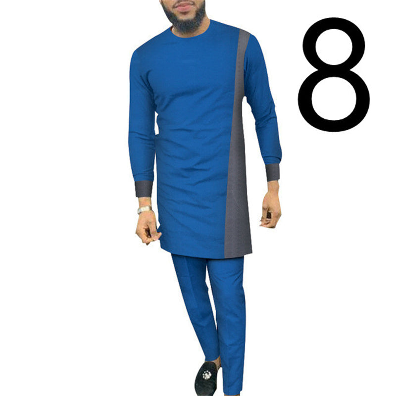 Men's Casual Long-sleeved Top And Pants Suit