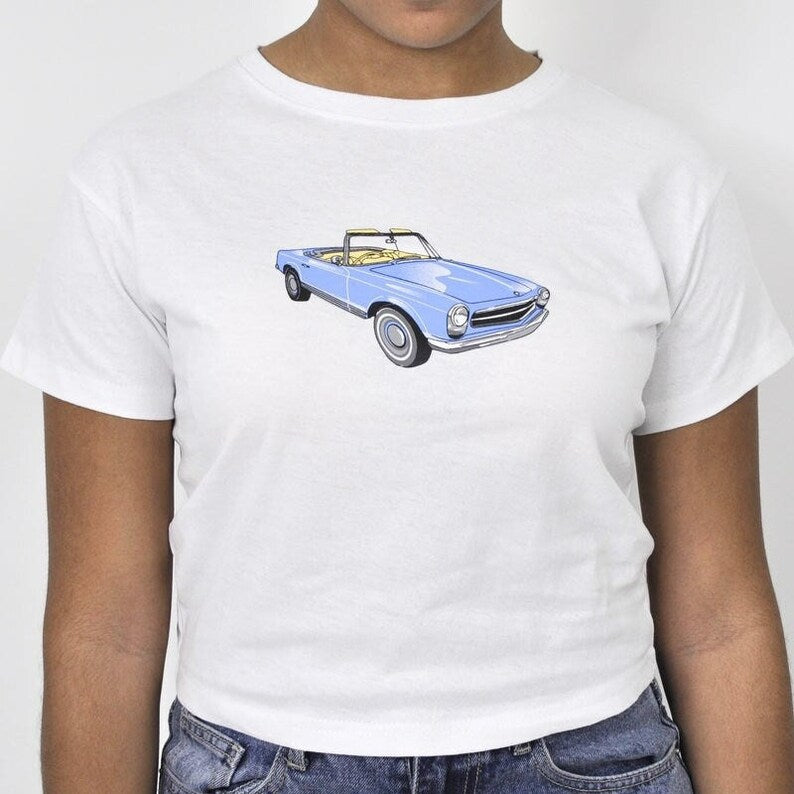 Letter-printed Crew-neck Pullover With Short Sleeves
