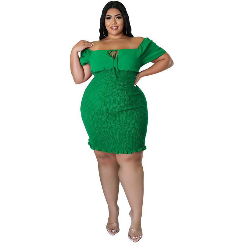 Womens New Summer Off-the-Shoulder Bodycon Dress