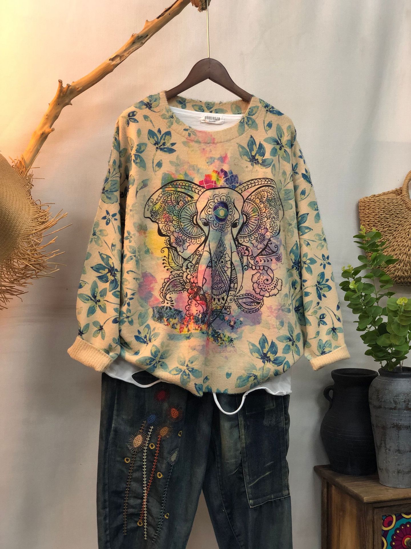 New Women's Loose-fitting Round-neck Sweater For Outerwear