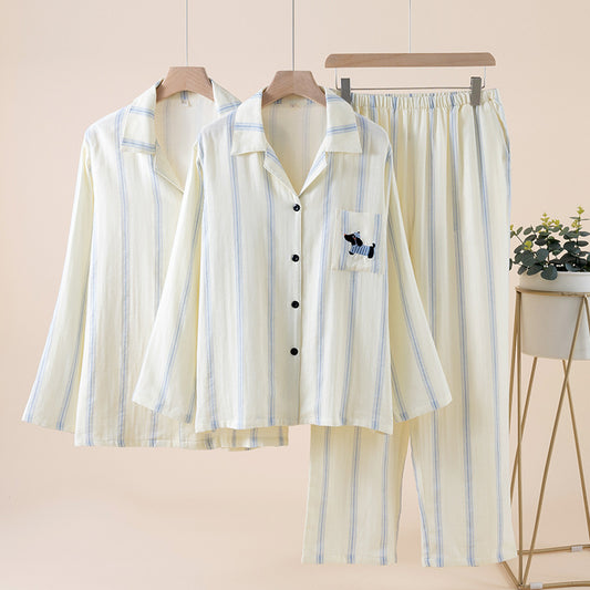 Simple Womens Double-Layer Gauze Loose Cardigan