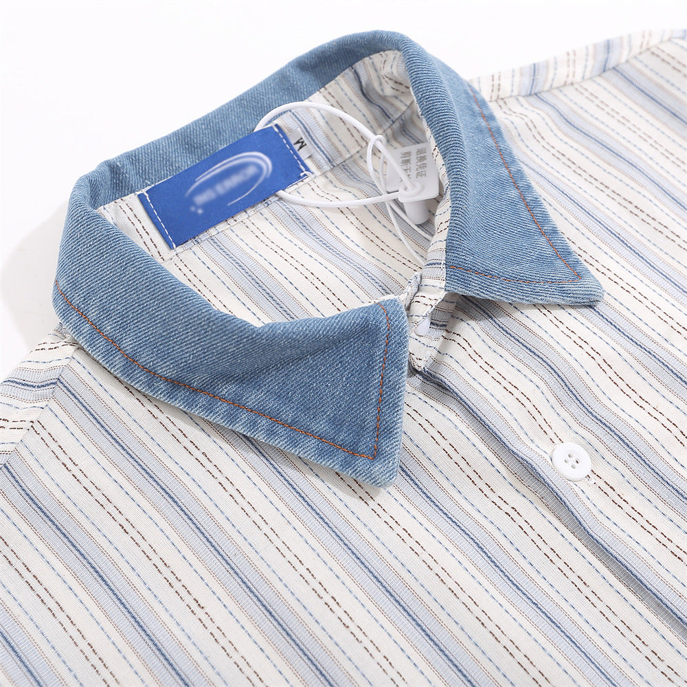 American-style Street Fashion Cartoon Embroidered Long-sleeved Shirt