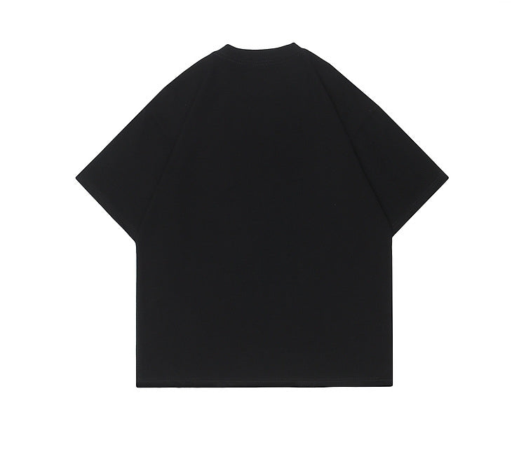 Men's Figures Pattern Design Printed Short-sleeved T-shirt