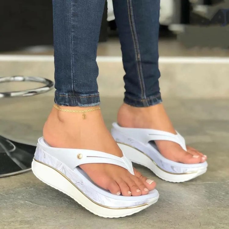 Cross-border European And American Slippers Summer Flip Flops Thick Bottom