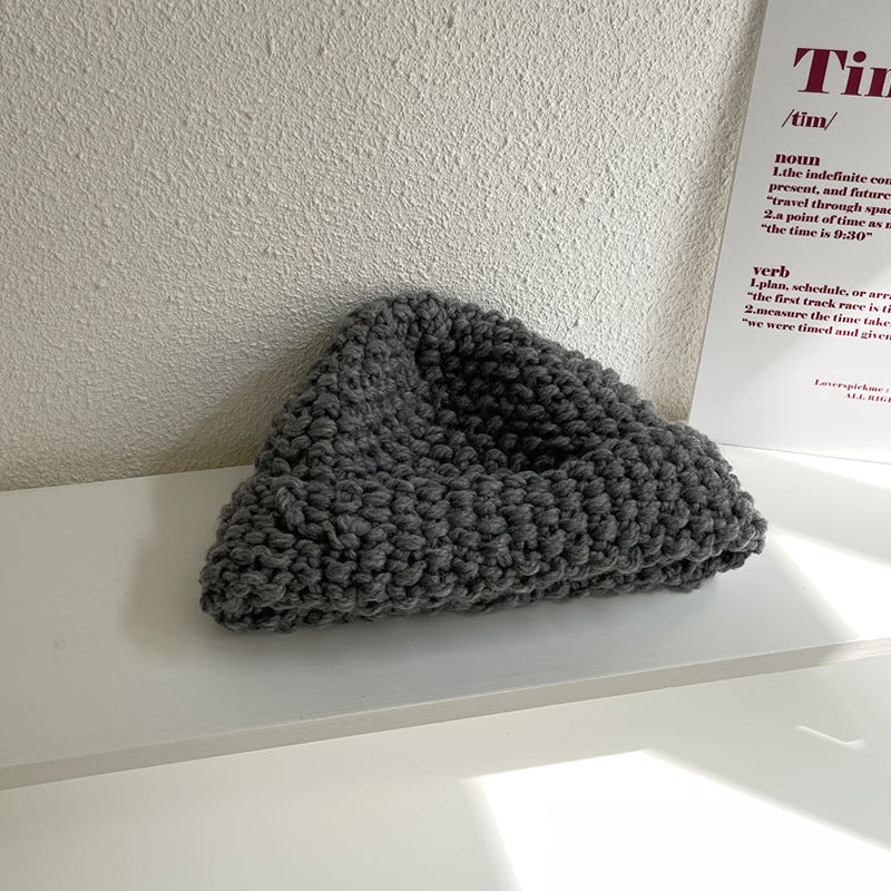 Chunky Knitted Pineapple Pattern Beanie
