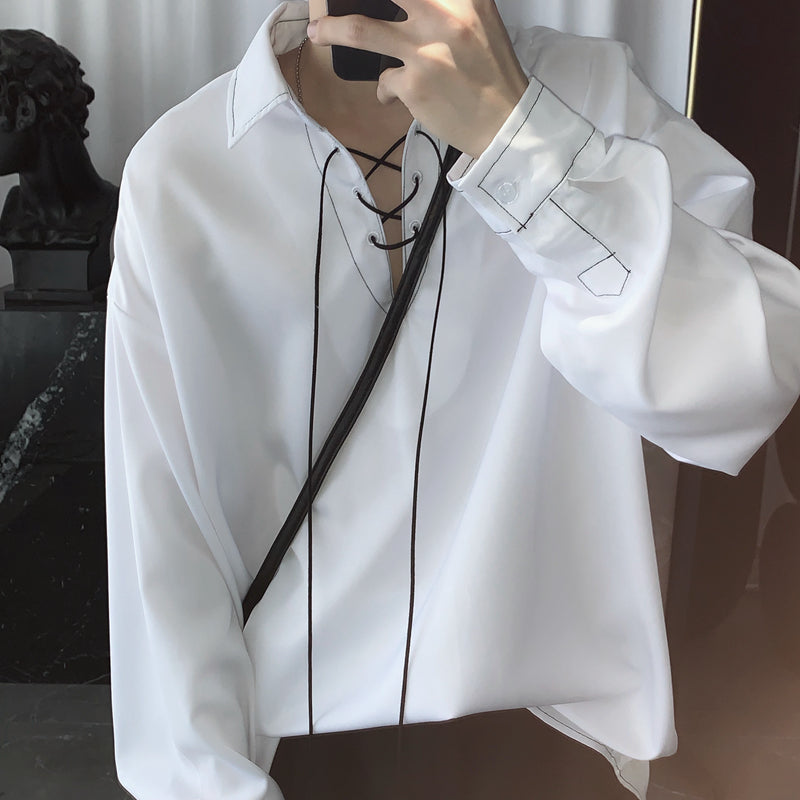 Draped Trend Loose Highend Thin Design Longsleeved Korean Shirt
