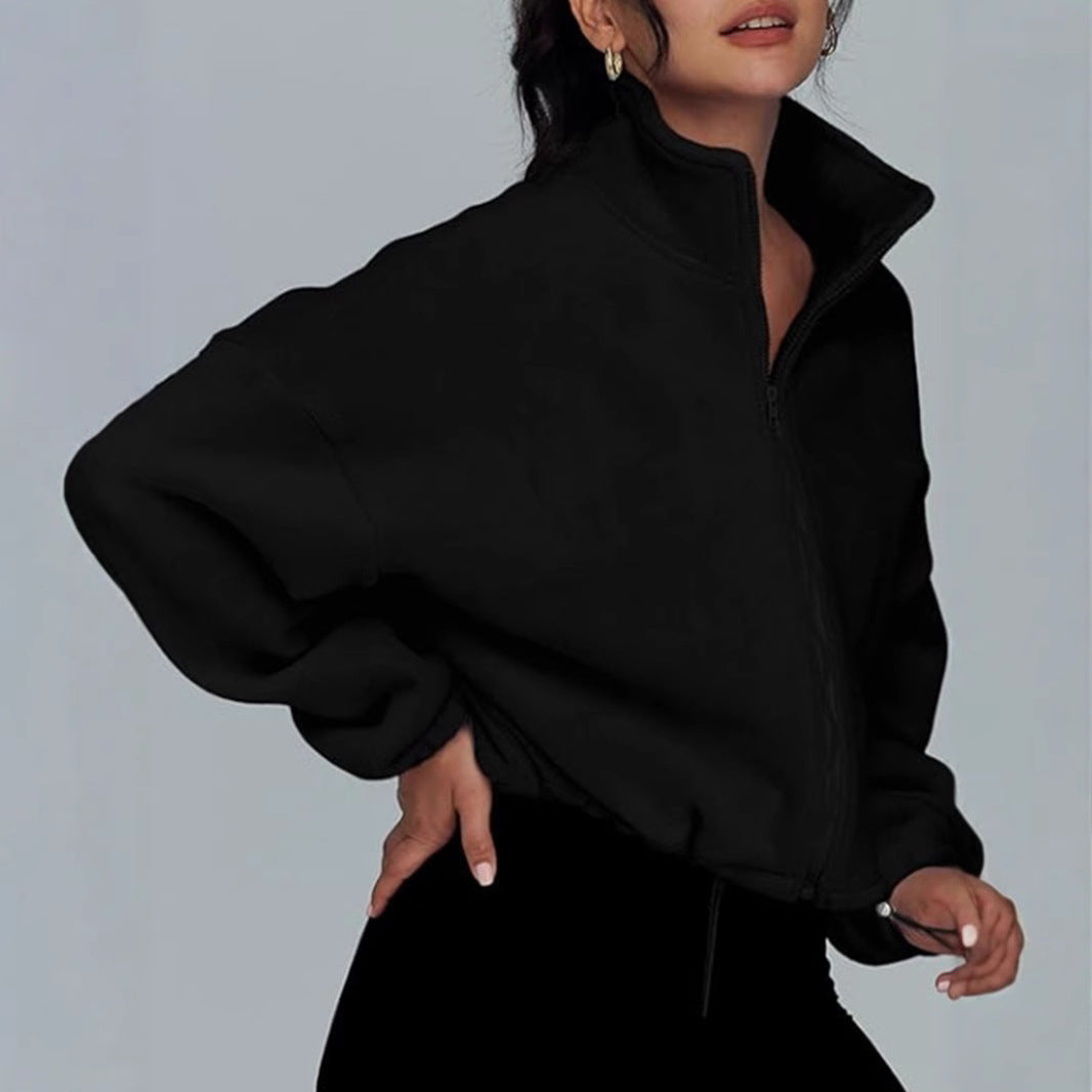 Løs Revers Cardigan Lynlås Sweater