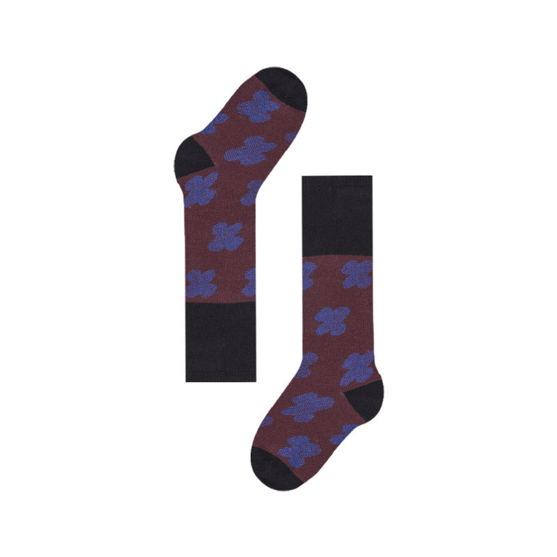 Printed Calf Socks Cotton Boys And Girls Mid-length Pile