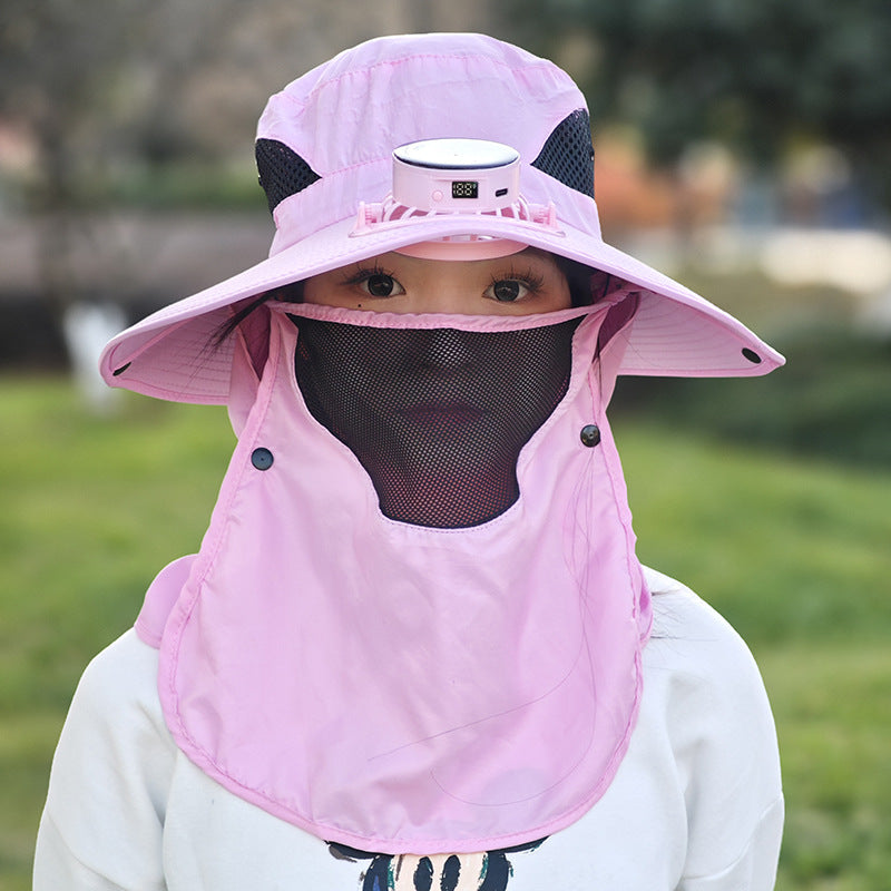 Hat With Fan Men's Fishing Outdoor Sunshade