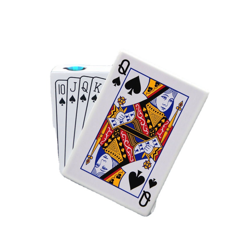 Poker Card Metal Windproof Straight Forward Creative Personalized Lighter