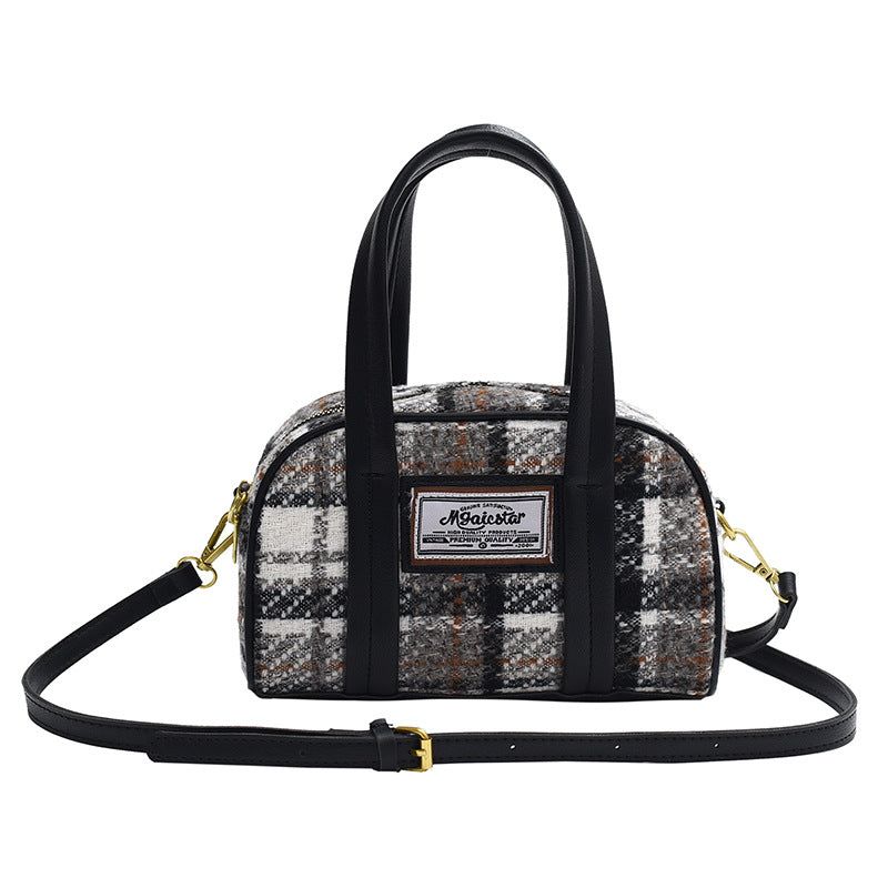 Women's Fashion Casual Houndstooth Shoulder Messenger Bag