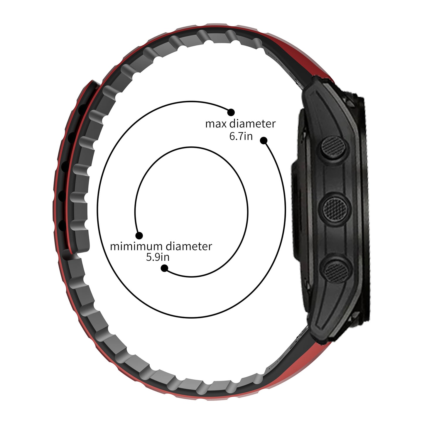 Applicable Jiaming Silicone Magnetic Watch Band