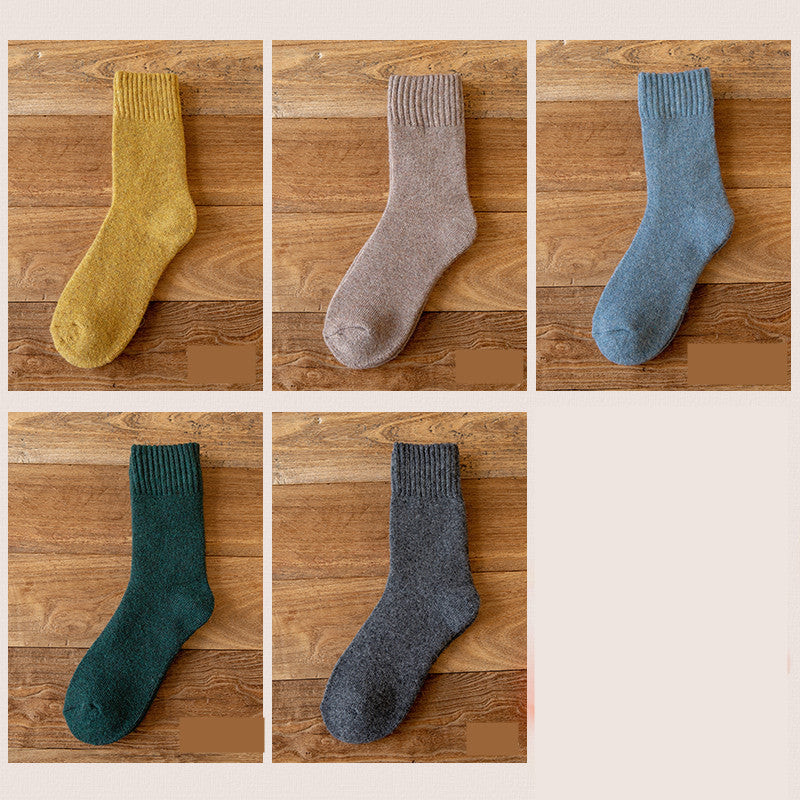 Plus Velvet Thick Warm Towel Long Tube Cotton Socks