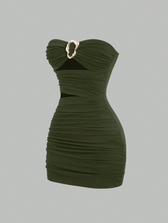 Sexy Stylish Sheer Form-fitting Tube Dress