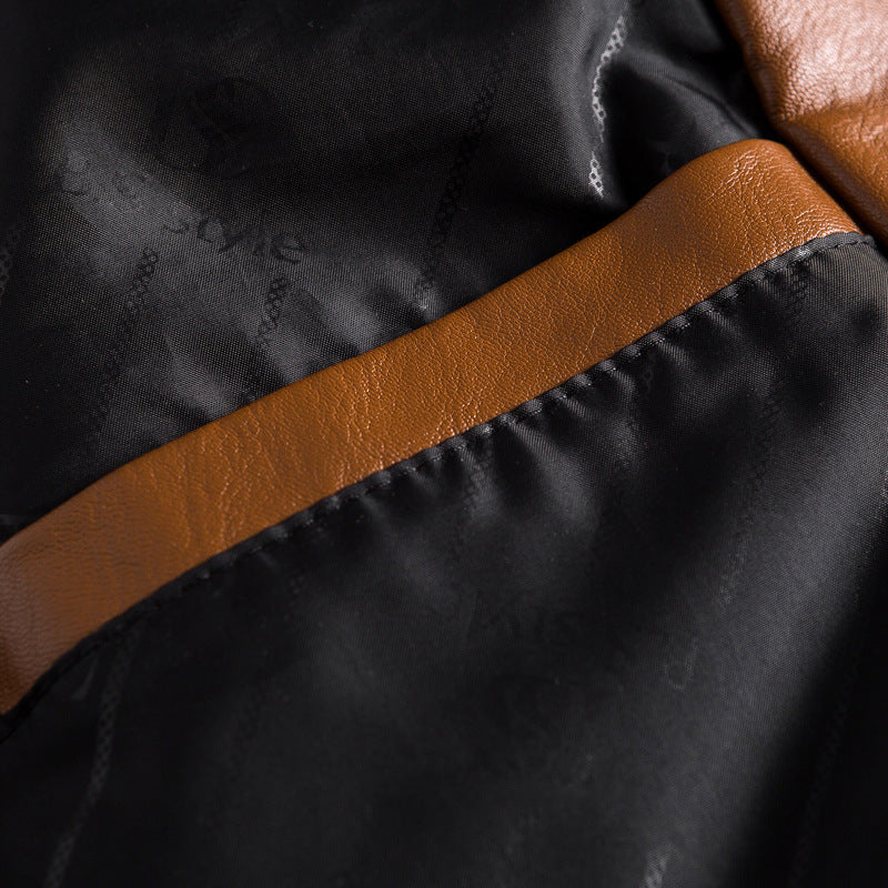 Men's Youth Leather Jacket Coat