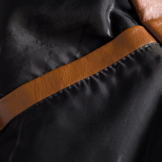 Men's Youth Leather Jacket Coat