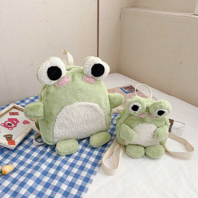 Soft And Adorable Frog Doll Plush Bag