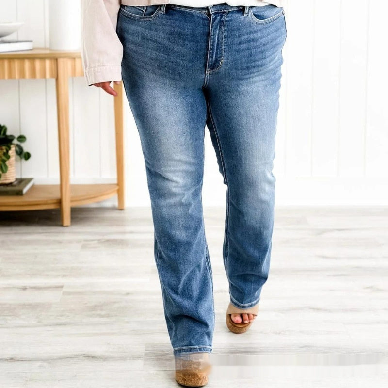 Fashion Plus Size Elastiske Slim-fit Jeans