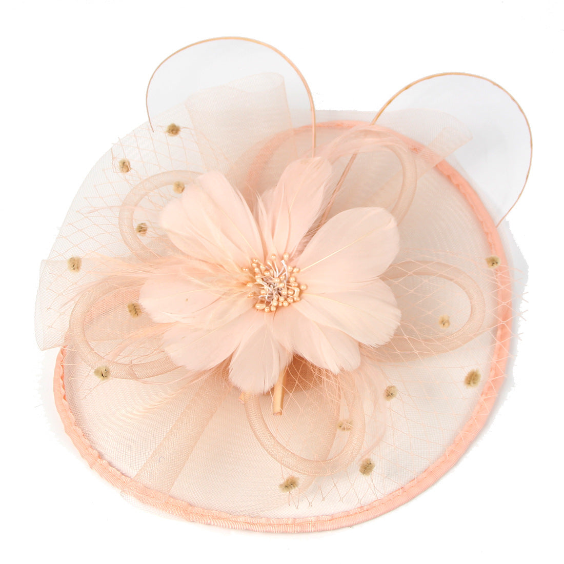 Women's Festival Hat Mesh Hair Clip Headgear