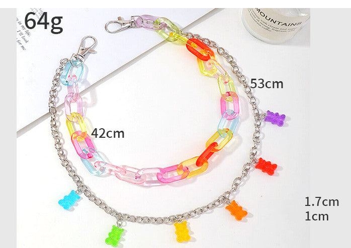 INS Wind Girly Temperament Acrylic Pendant Waist Chain
