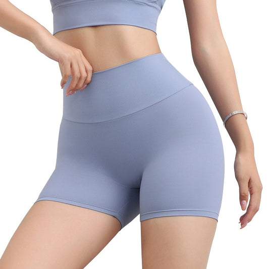 Women's Solid Color Simple High Waist Hip Lifting Sport Shorts