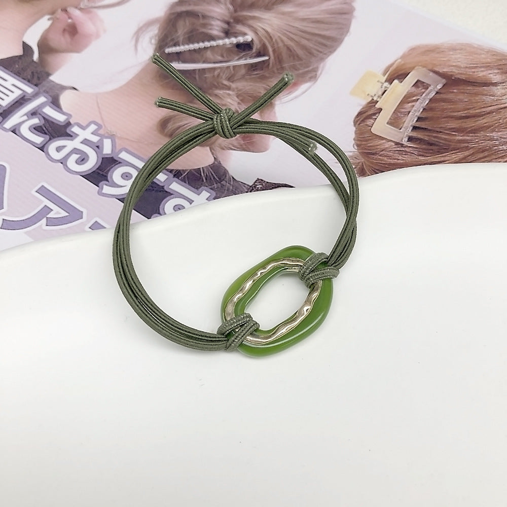 Japanese Style Simple Rubber Headband Head Rope Acetic Acid Ornament
