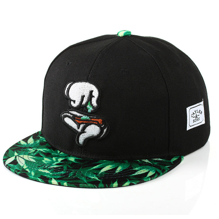 European And American Hands Print Hip-hop Flat Brim Baseball Hat