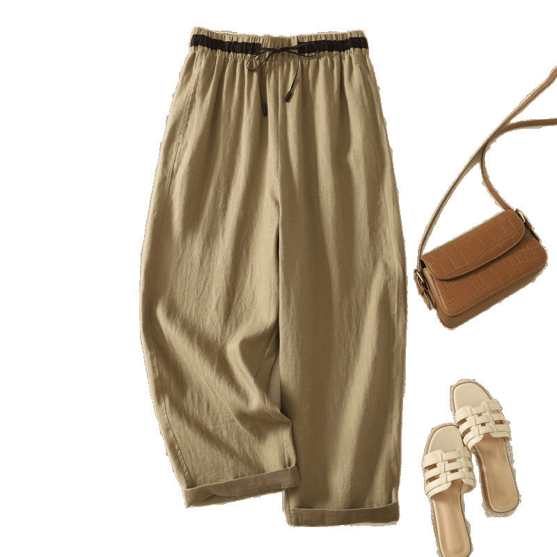 Summer New Korean-Style Relaxed Plus-Size Womens Pants