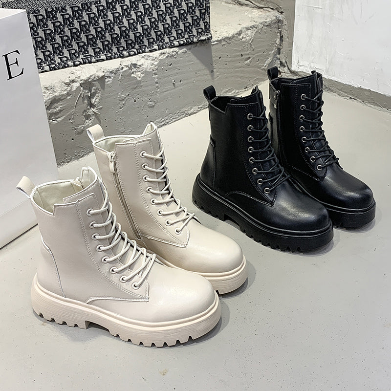 Net Celebrities Increase In British Style Martin Boots Female Ins Tide Wild