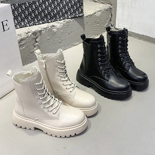 Net Celebrities Increase In British Style Martin Boots Female Ins Tide Wild