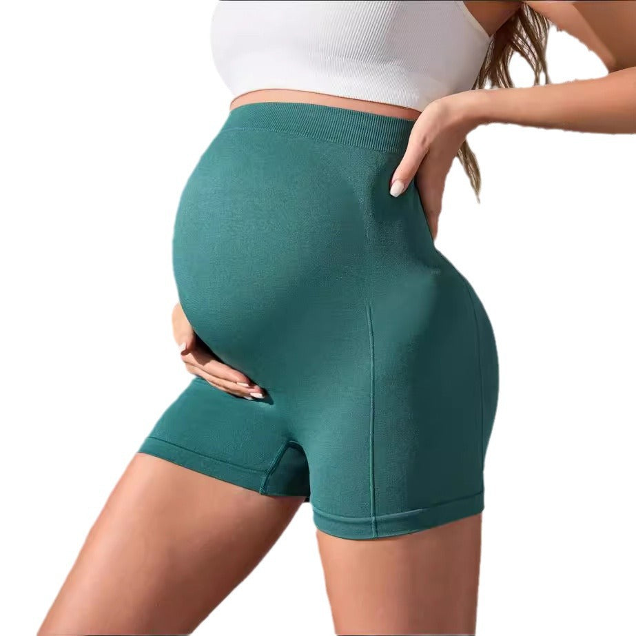 European And American Pregnant Women Pocket Shorts Summer New High Waist Belly Support Sports Yoga Shorts For Pregnant Women Women
