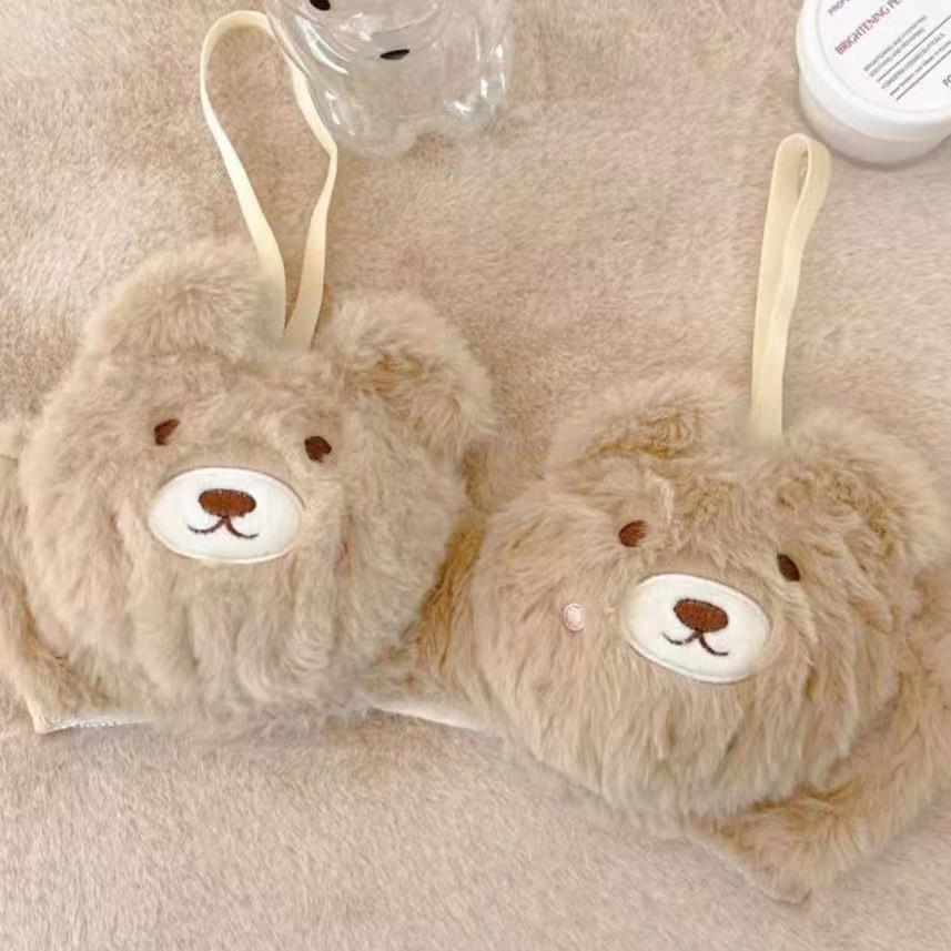 Lady Cartoon Plush Bear Bra Set