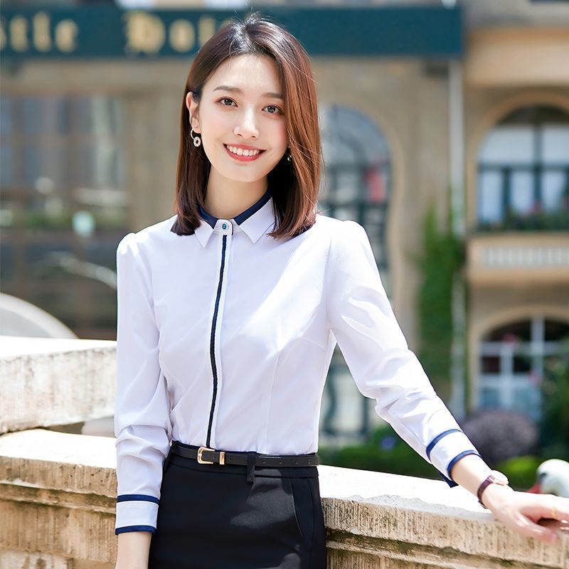 Long Sleeve Hidden Hook Slim Fit Light Gray Business Shirt