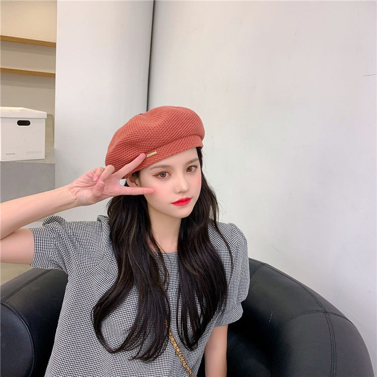 Women's Spring And Summer New Knitted Patch Beret