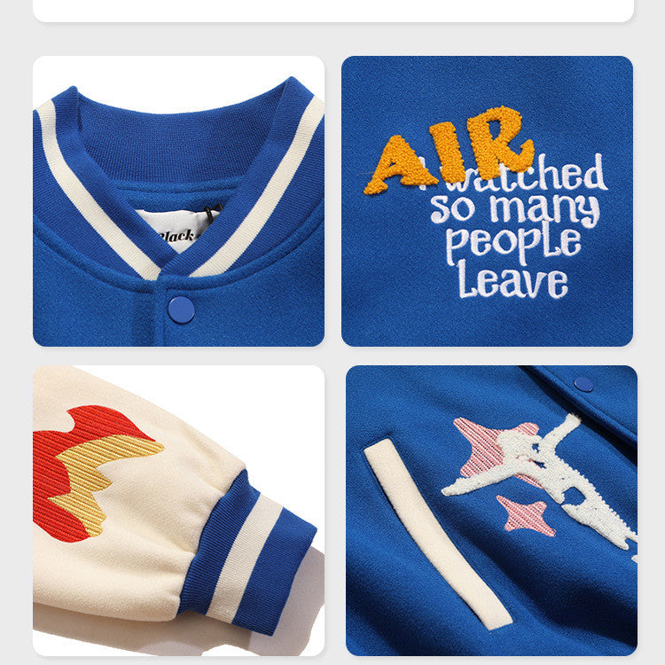 American Street Flame Towel Embroidered Baseball Uniform
