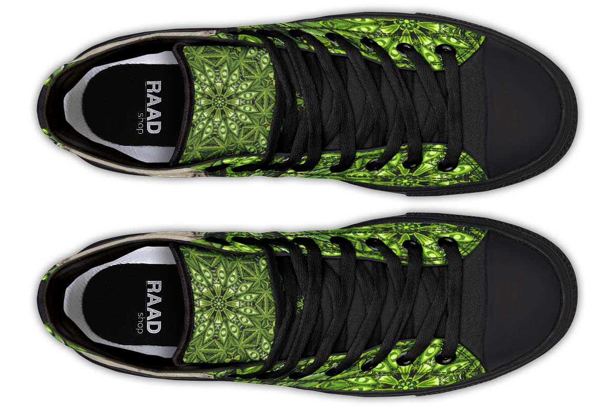 Men's And Women's Fashion Color Printing High-top Canvas Shoes