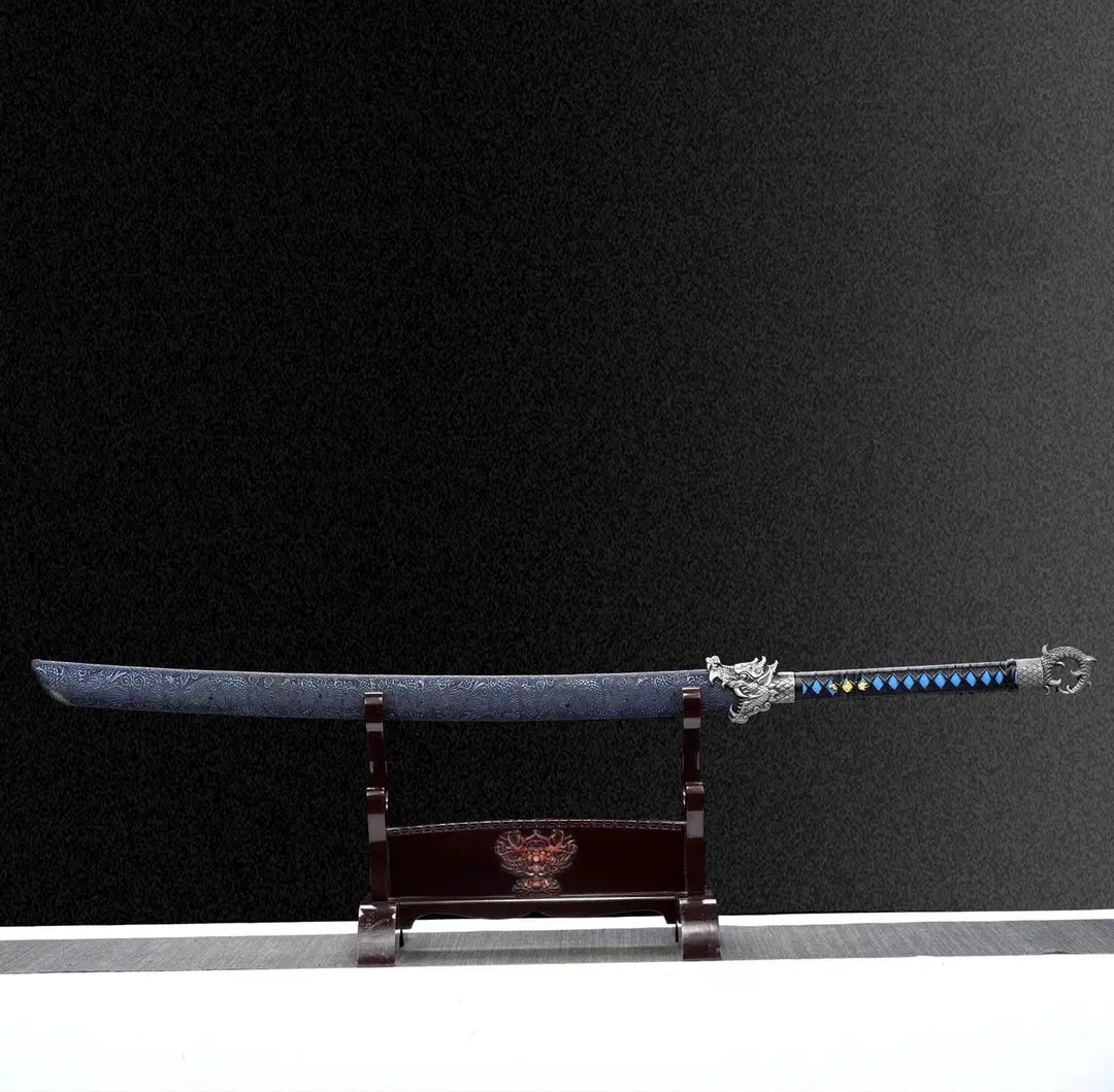 Youlan Integral Embroidered Spring Saber High Manganese Steel Self-Defense Cold Weapon  Collection-Grade  Unsharpened