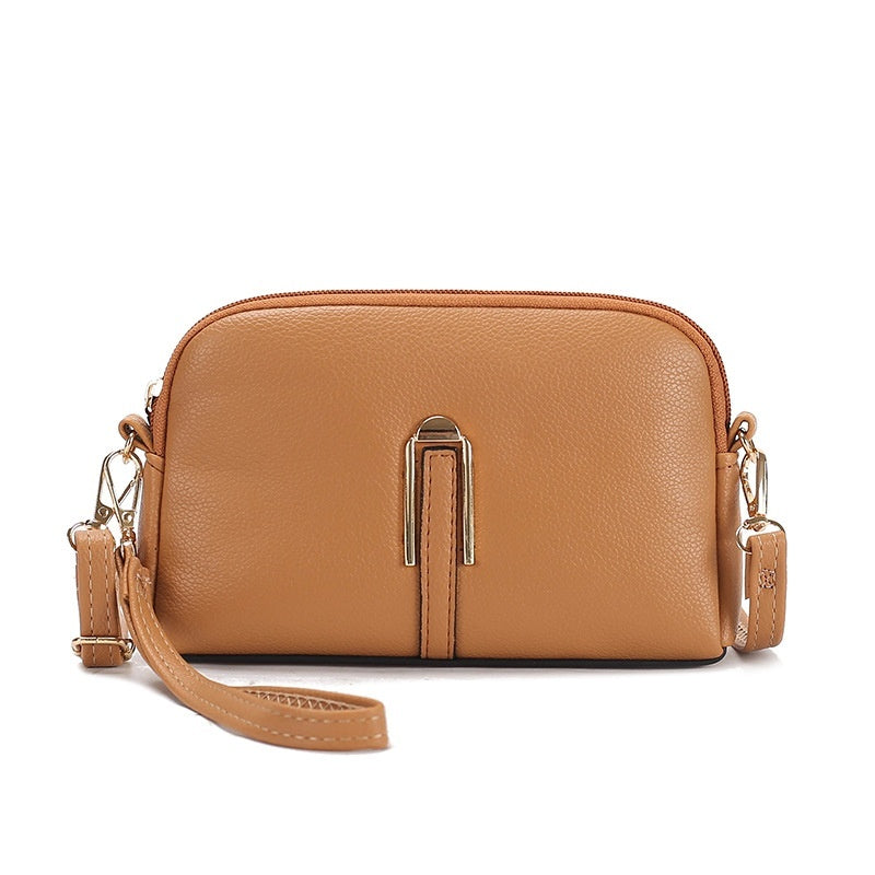 Ensfarvet Messenger Bag til Dame Mobiltelefon