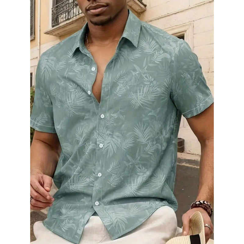 Men's Short-Sleeve Casual Fashionable Personalized Shirt