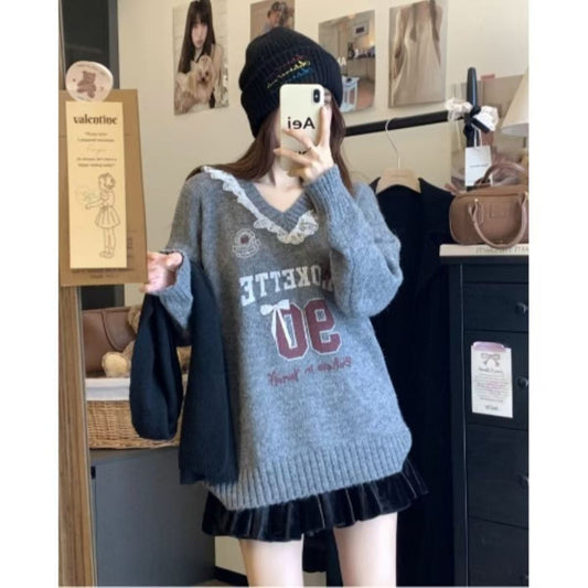 Autumn And Winter Sweet Style Thermal Sweater Pullover Top