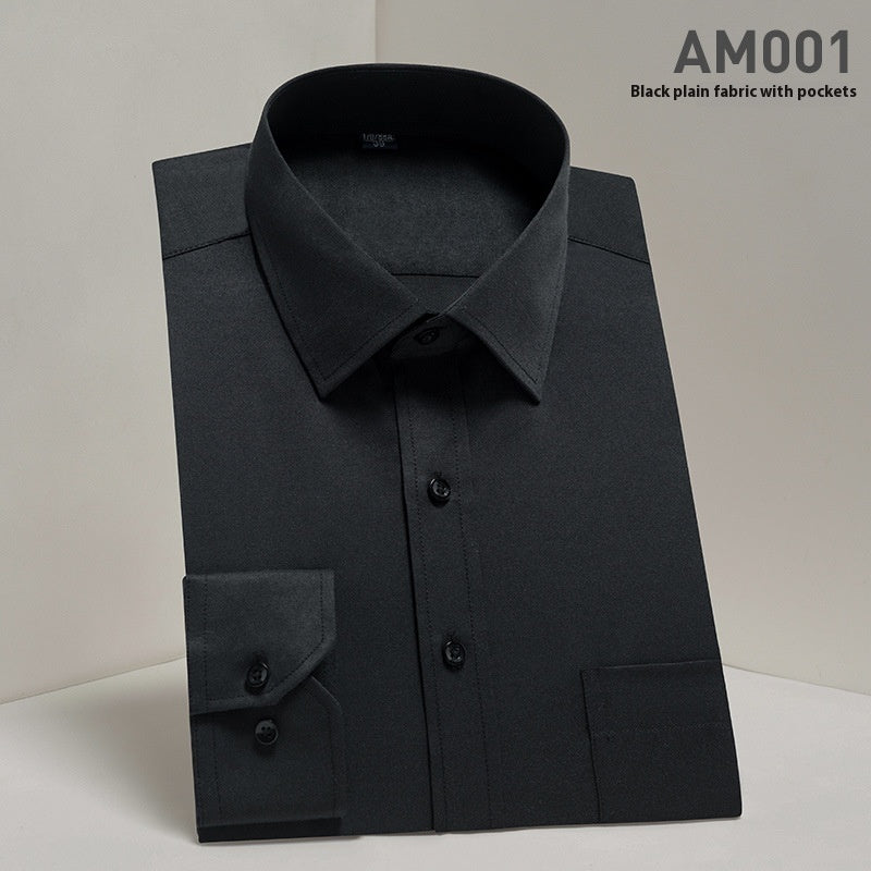 Ironing Free Long Sleeves Men's Shirt Business Work Clothes