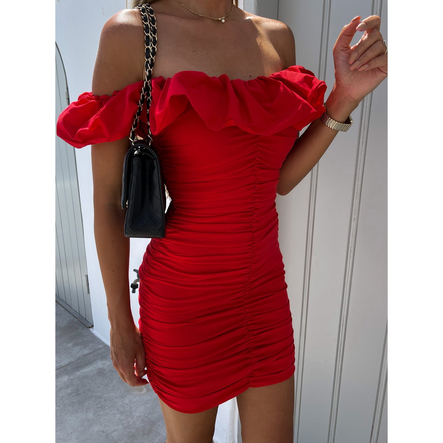 Sexy Off-Shoulder Slim-Fit Dress For Women