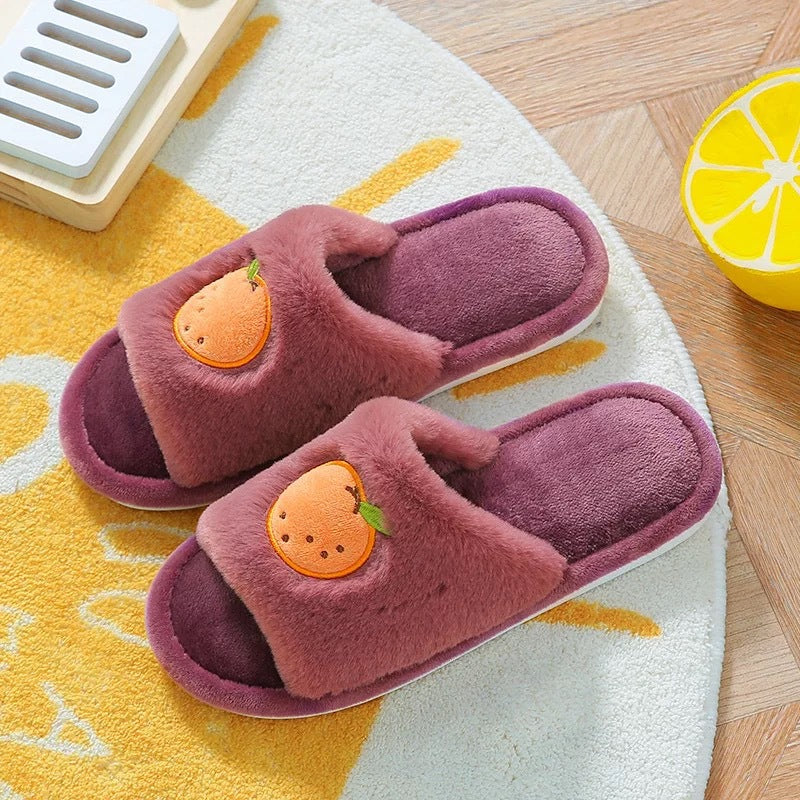 Plush Slippers Cute Home Warm And Non-slip