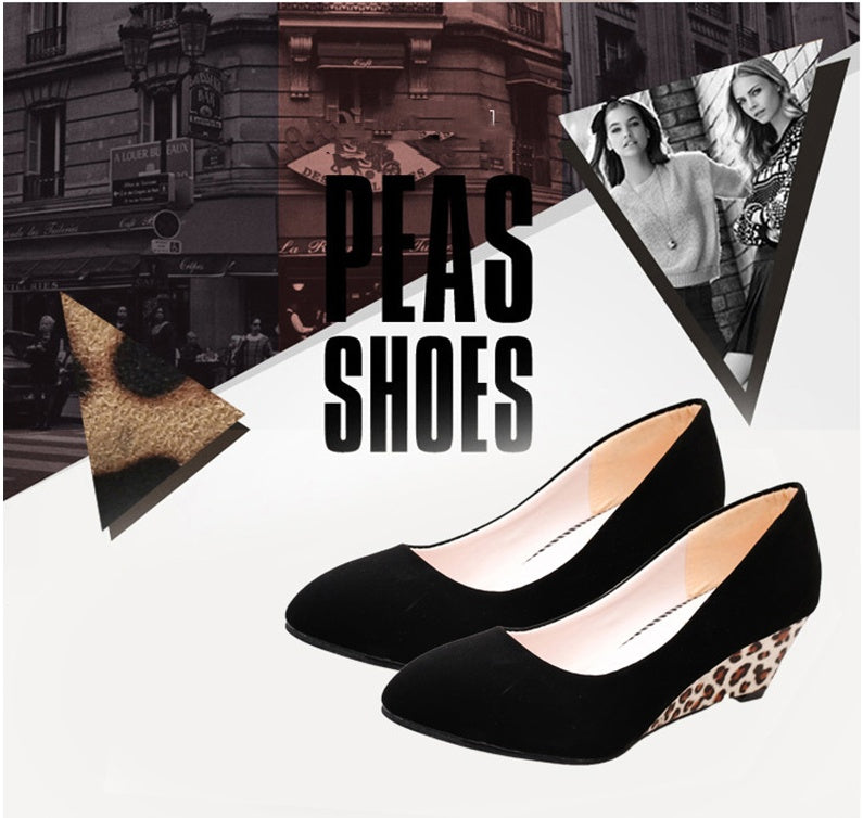 Bowknot Round Toe Wedge Single Shoes Women