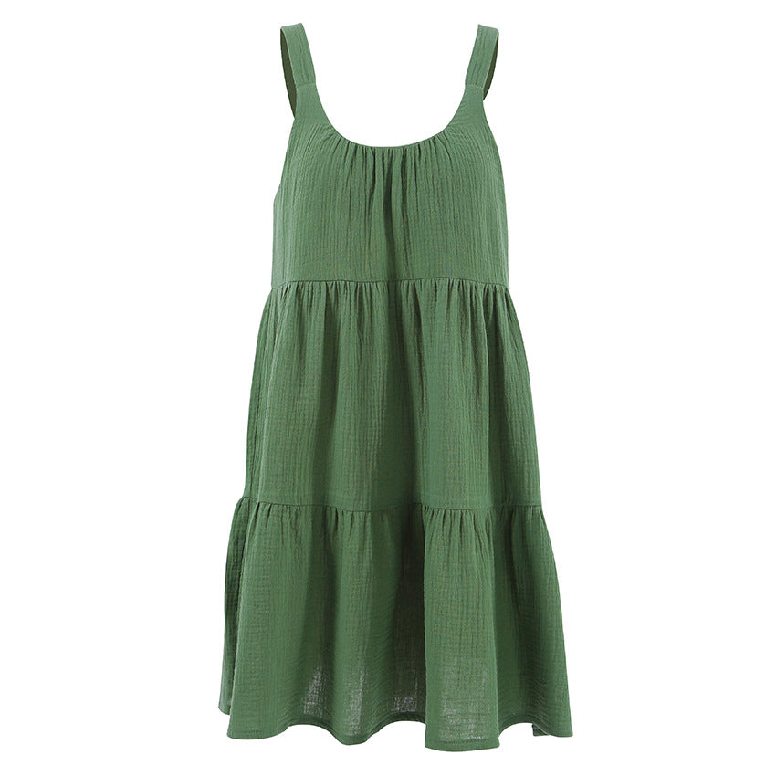 Outdoor Casual Home Spaghetti Straps Sleeveless Short Nightdress