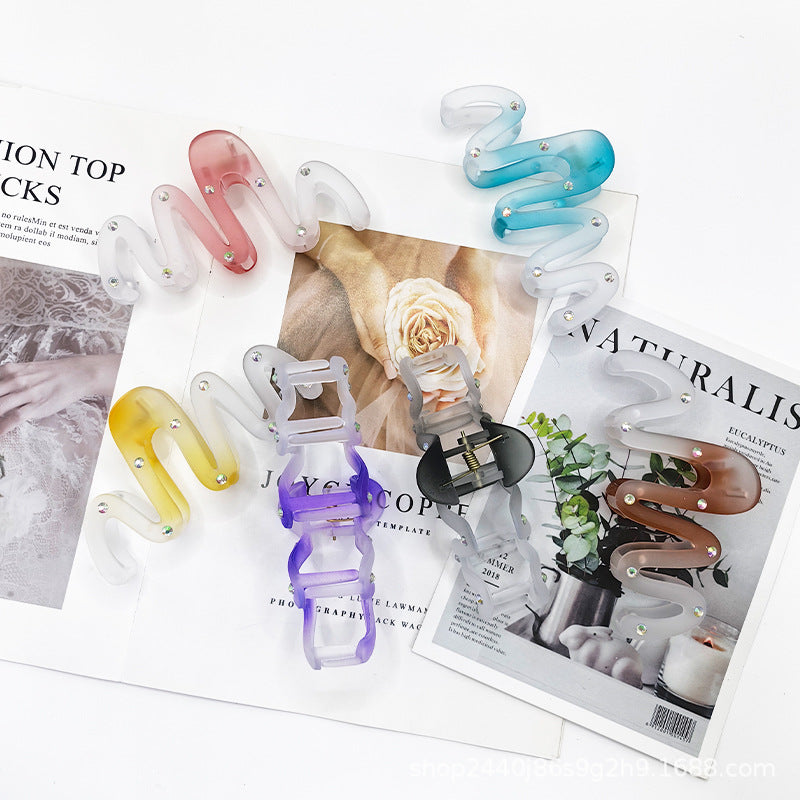 Gradient Color Wave Grip Hair Clip