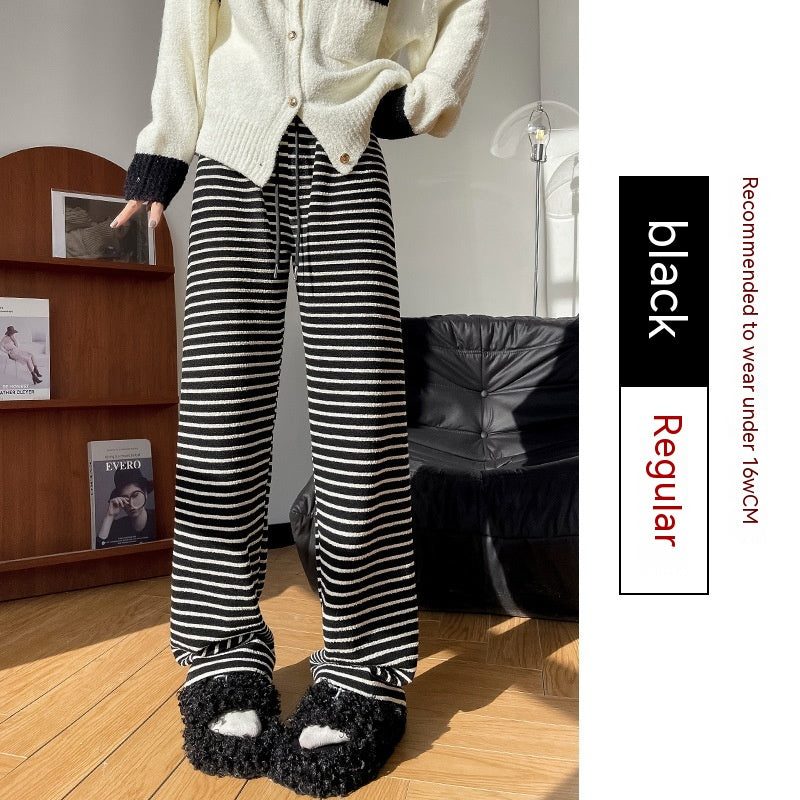 Knitted Striped Wide-leg Pants Children