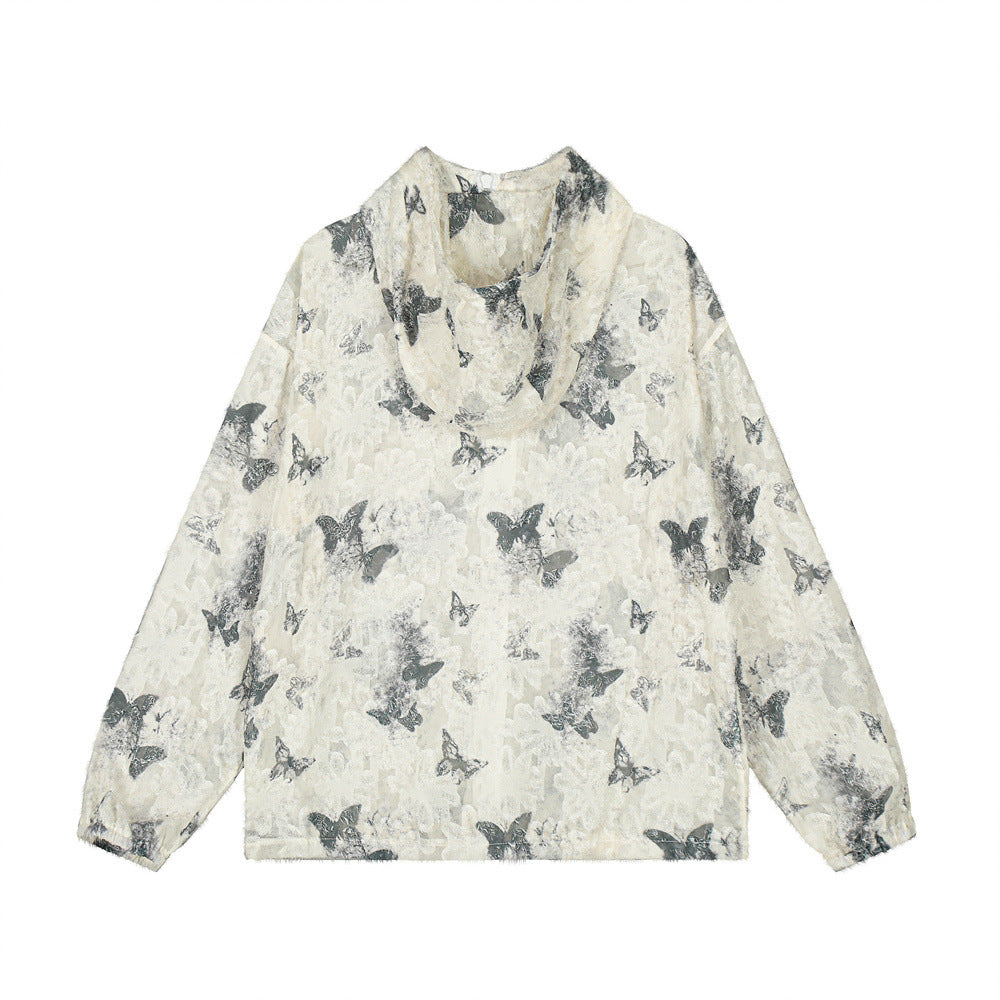 Sun Protection Clothing Men's Butterfly Print Jacket