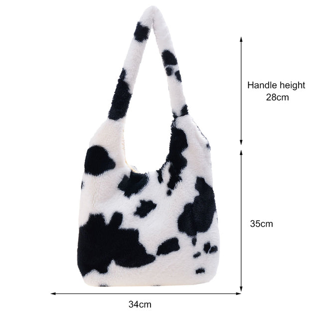 Portable Plush Handbag For Women